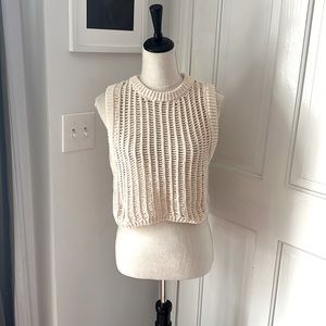 Cropped knit tank